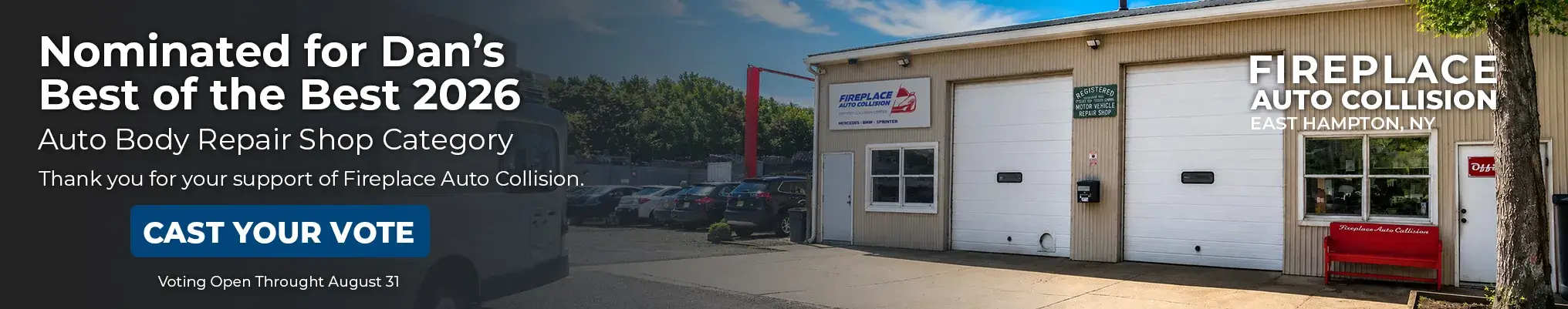 Vote for Fireplace Auto Collision - Dan's Best of the Best 2026