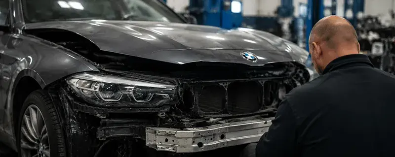 BMW aluminum and structural collision repair at Fireplace Auto Collision in East Hampton NY